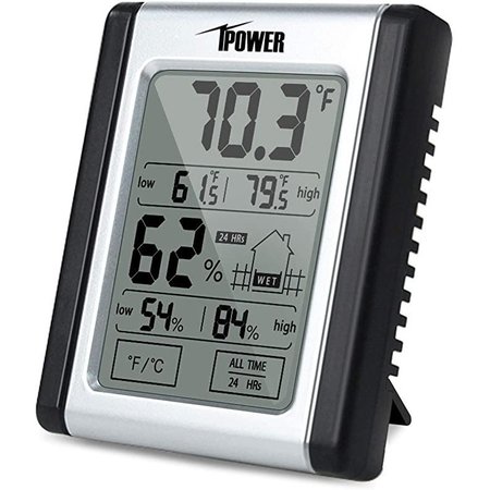 Ipower Humidity Monitor with Indoor Thermometer 1 pack HIHUMD